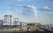unknow artist View along the East Battery oil painting on canvas